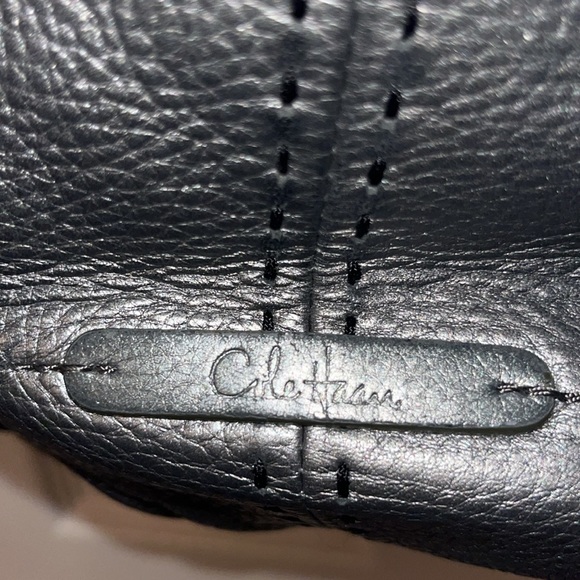 Cole Haan pebbled leather metallic gray Hobo - Picture 4 of 13